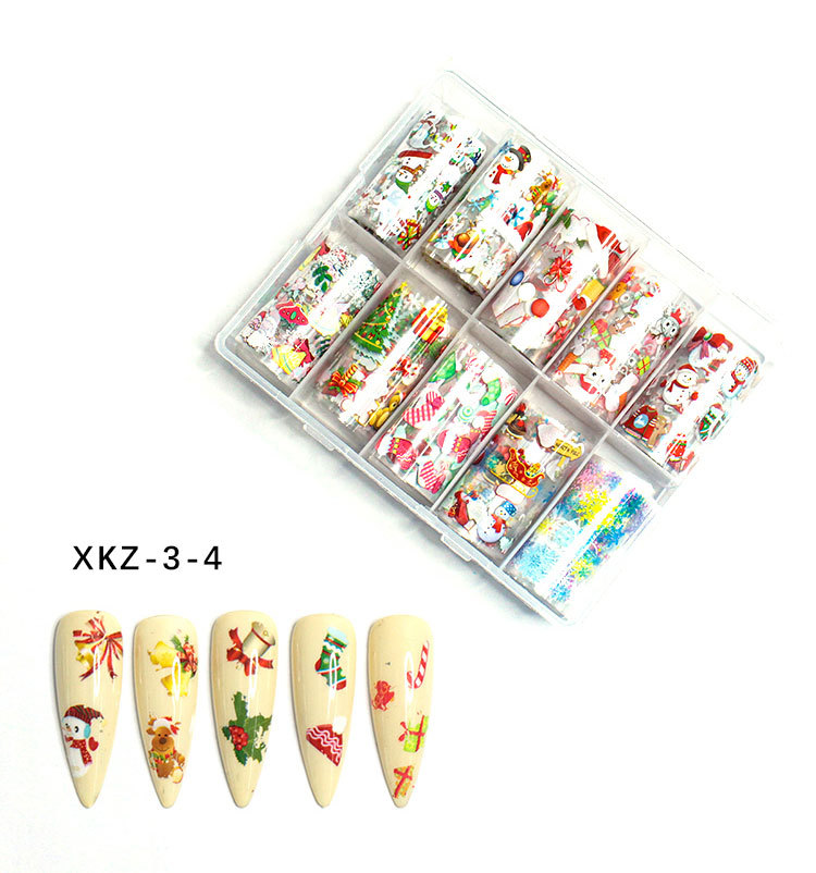 Transferencia de Arte de uñas de Navidad Fabricante de pegatinas de cielo estrellado Nuevo arte de uñas cielo estrellado pegatinas traje floreciente cielo estrellado papel al por mayor