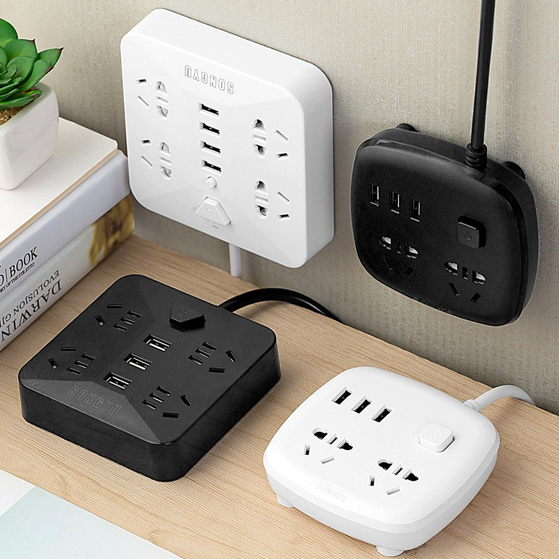 多功能插座usb插板带线家用插线板宿舍 学生插排插长线拖线板