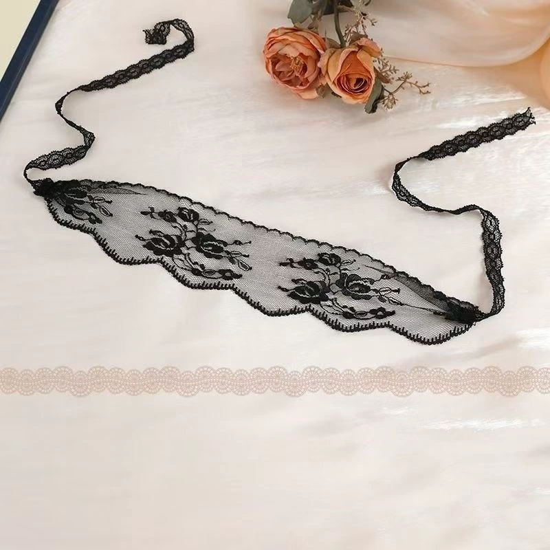 霏慕 Abstinence style pure lust style French elegant lace eye mask SM flirting veil adult products 7641 black and white