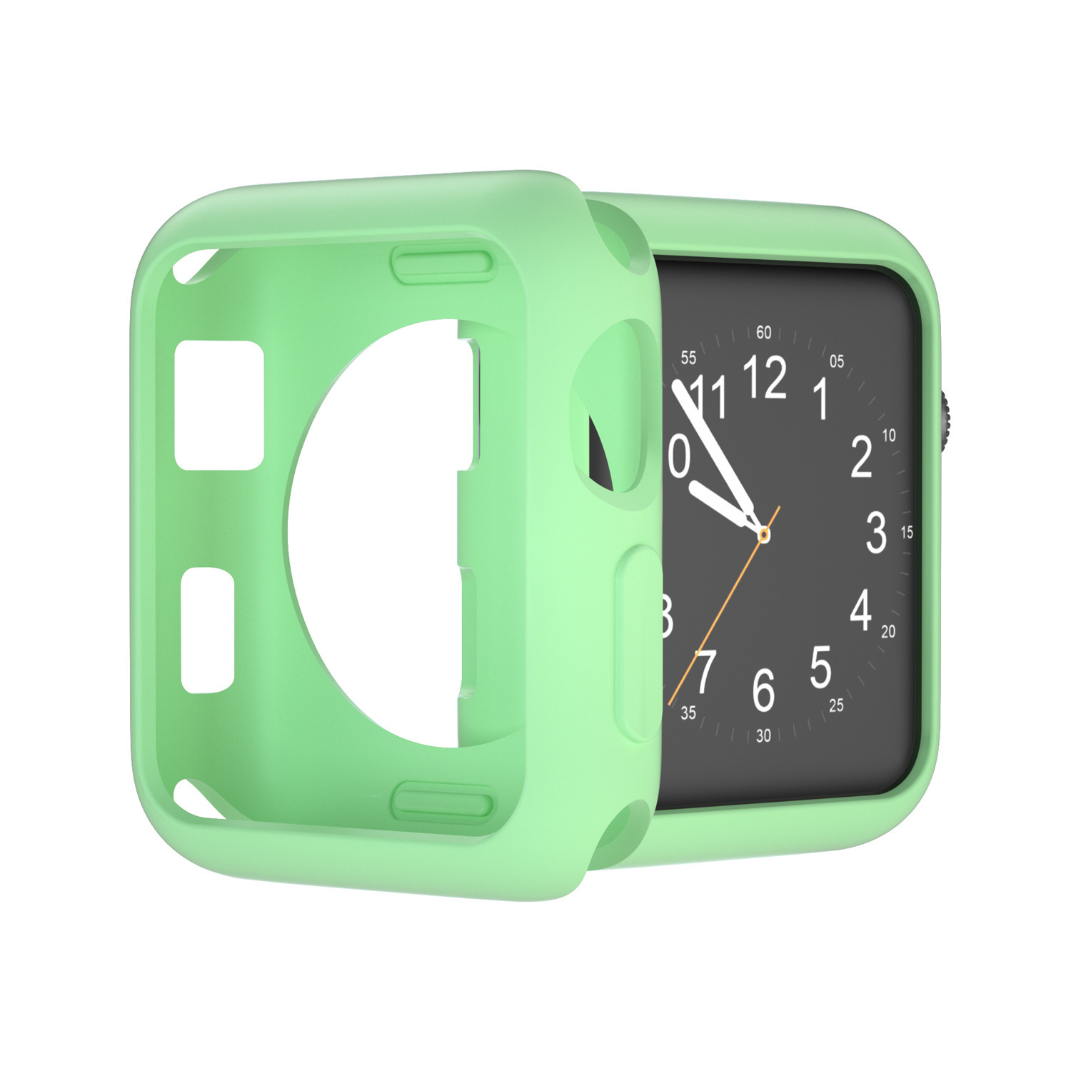 Adecuado para Apple Watch caso applewatch reloj TPU medio paquete cubierta protectora caramelo Shell en stock
