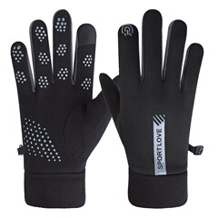 Sports velvet warm gloves for men and women in autumn and winter touch screen skiing, cycling and driving outdoor gloves