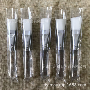 Flat head white handle soft hair mask brush mask mud crystal handle mask brush foundation brush flat head makeup application tool