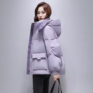 White Duck down Large Size Fashion down Jacket Women's Short Winter Clothes New Thickened Loose Bread Jacket Student down Jacket Women