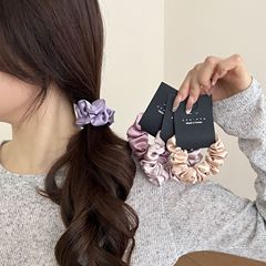 フランスの新しいシルキーな気質のヘアゴム模擬シルク直径 8 センチメートルサテンヘッドロープ小腸ヘアゴム多用途ヘアアクセサリー女性用