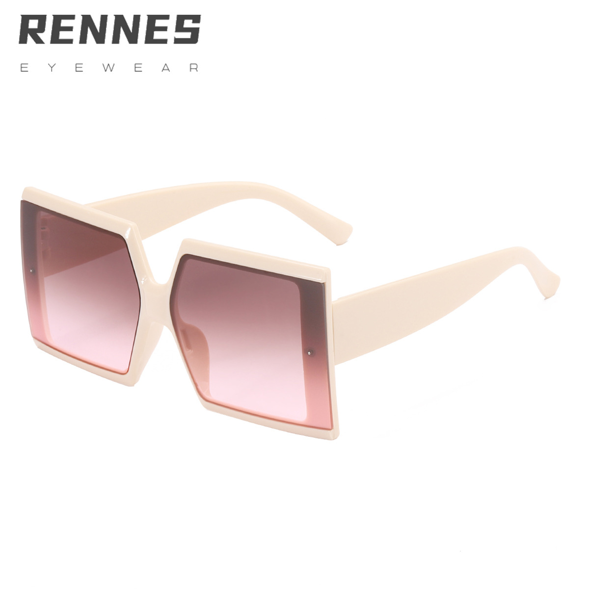 2021 nueva moda personalizada gafas de sol de Marco grande cómodo elegante marco cuadrado sol sombra gafas de sol de moda