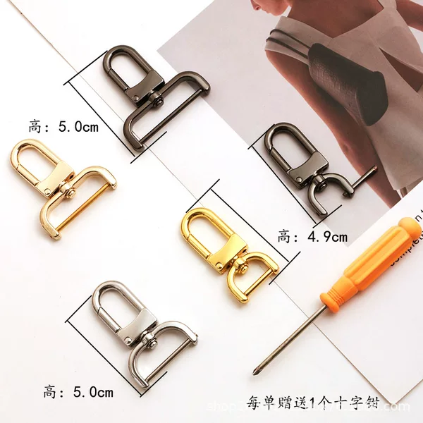 Bag Buckle Accessories, Bag Strap Hook, Metal Lock Buckle, No-Sew Detachable Hook, Leather Bag Buckle Ring, Thickened Backpack Buckle