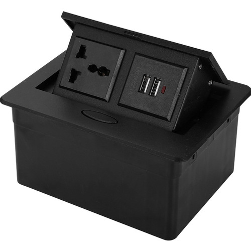 European standard desktop socket silver Desktop socket pop-up conference table EU German standard kitchen power socket