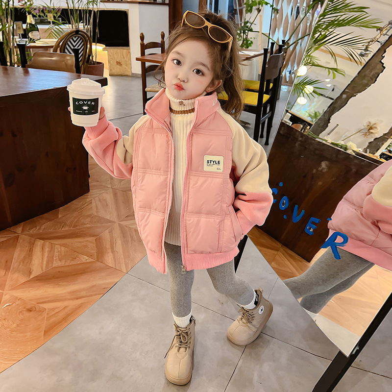 Chaqueta de invierno para niñas 2024 nuevo otoño e invierno chaqueta acolchada de algodón para niñas chaqueta cálida chaqueta acolchada para niñas chaqueta acolchada de invierno