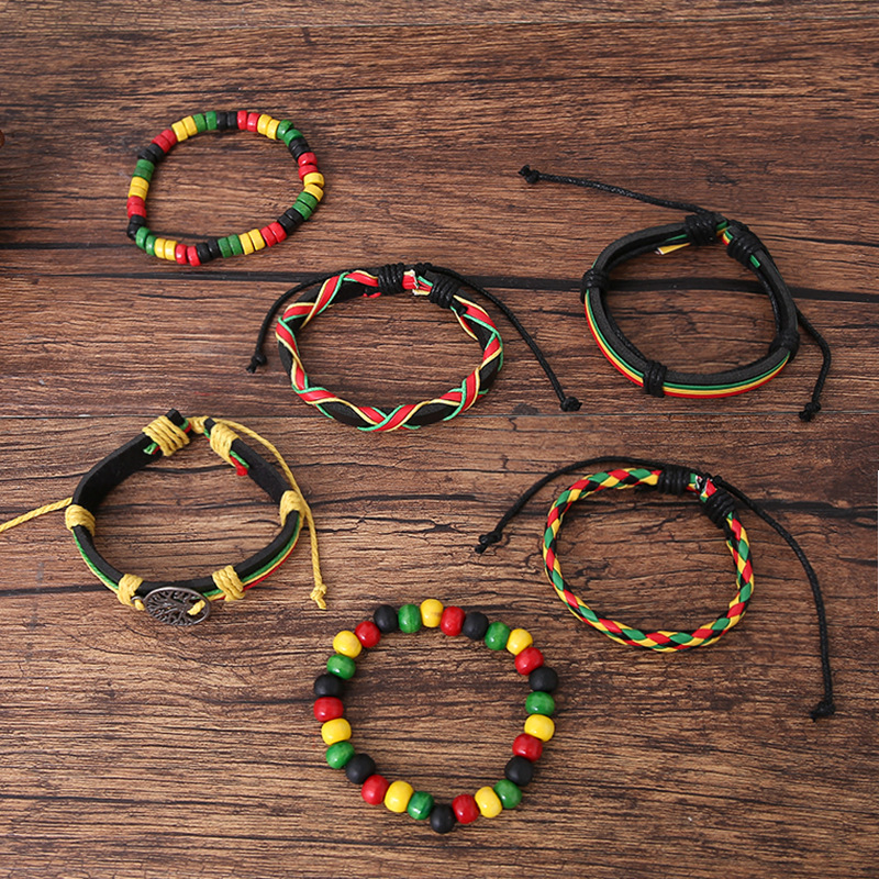Men's Braided Leather Bracelet, Classic Rugged Charm Bracelet_voghion.com