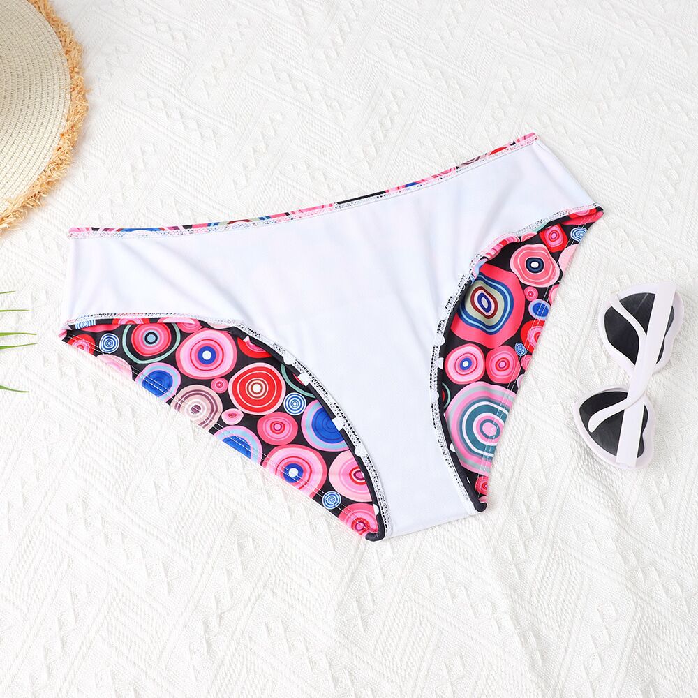 Sexy Bikini Set Mit Hohem Bund Und Muster Für Damen - Bademode_voghion.com