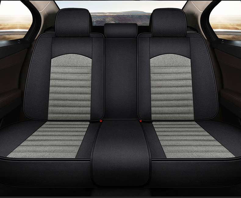 23 Years New All-Season Breathable Striped Linen Car Seat Cushion Wholesale Export from Physical Store