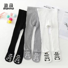 春秋季婴童儿童卡通点胶防滑打底裤针织A类高腰高弹纯色连裤袜