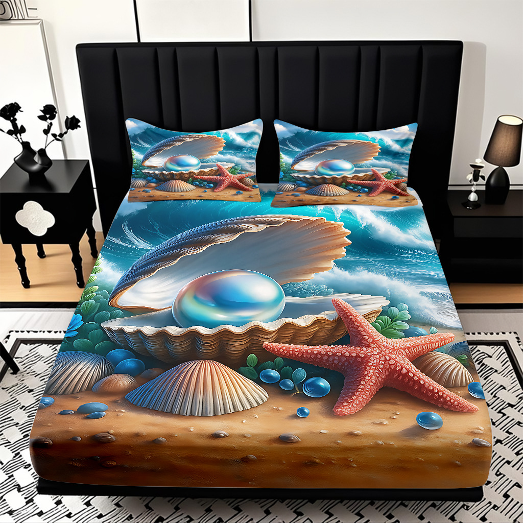 TEMU / JIT Mattress Kits de animales submarinos impresión digital HD ropa de cama