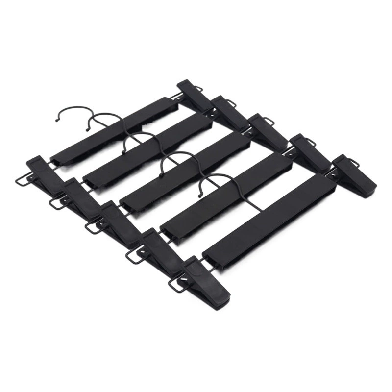 Нескользящий зажим для брюк, двойной зажим, пластиковая бытовая бесшовная телескопическая вешалка для брюк, вешалка для одежды, магазин одежды, подвесной зажим для брюк для взрослых