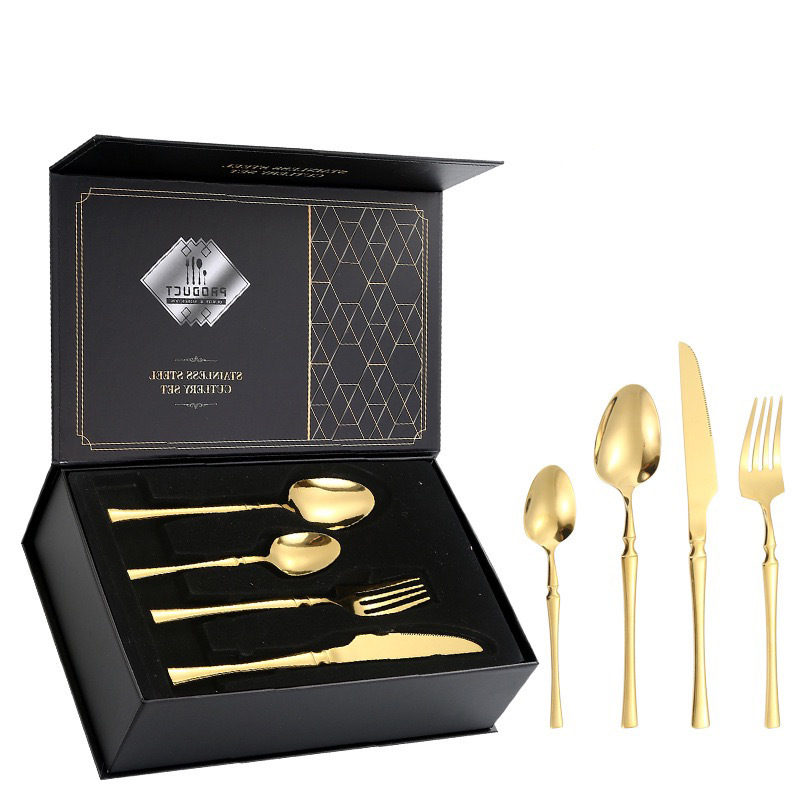 Trans-border Amazon Xiaoman cintura juego de vajilla de acero inoxidable hotel comida occidental cuchillo tenedor cuchara caja de regalo bistec cuchillo tenedor cuchara