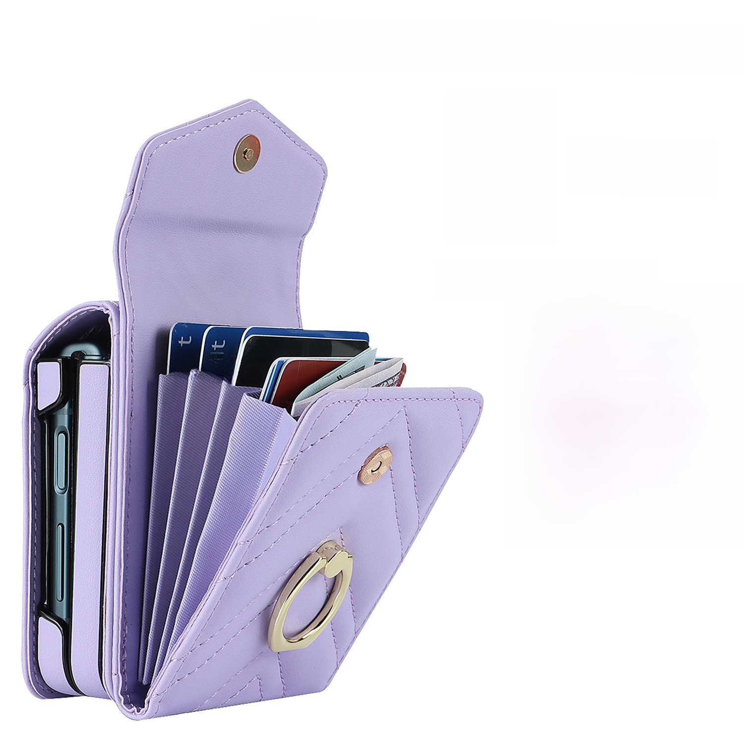 Crossbody Phone Case For Samsung Z Flip 5 6 Multifunctional Ring_voghion.com