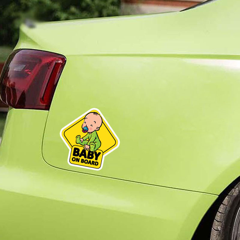 クロスボーダーボディベビー飲料ミルクステッカーカラフルなBABY ON BOARDカーステッカー反射警告英語スローガン|undefined