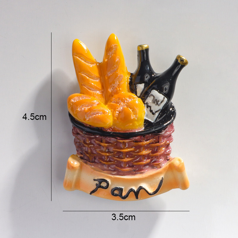 创意3D冰箱贴北欧ins装饰定制立体美食吸铁石仿真食物磁性贴批发|undefined