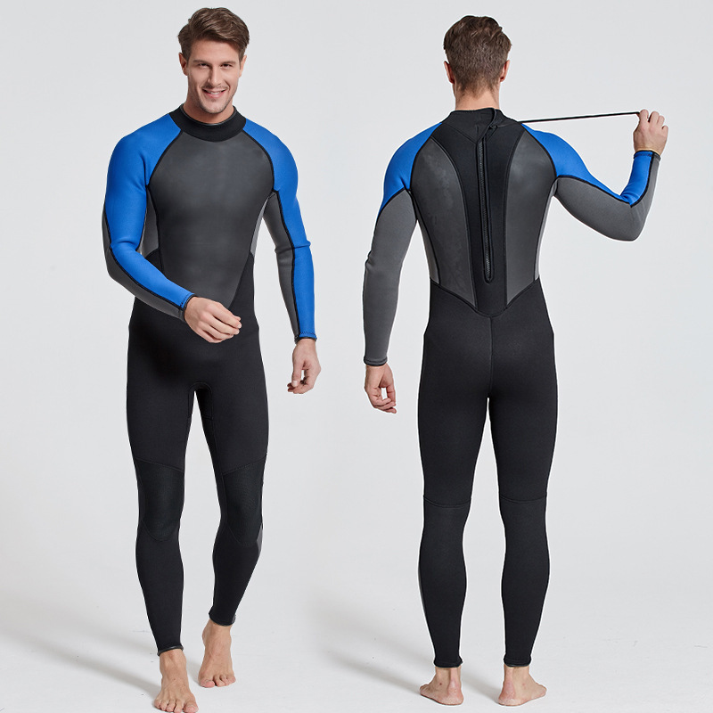 鲨巴特连体潜水衣3mm湿衣保暖防寒浮潜服冬泳衣潜水服男款冲浪服|undefined