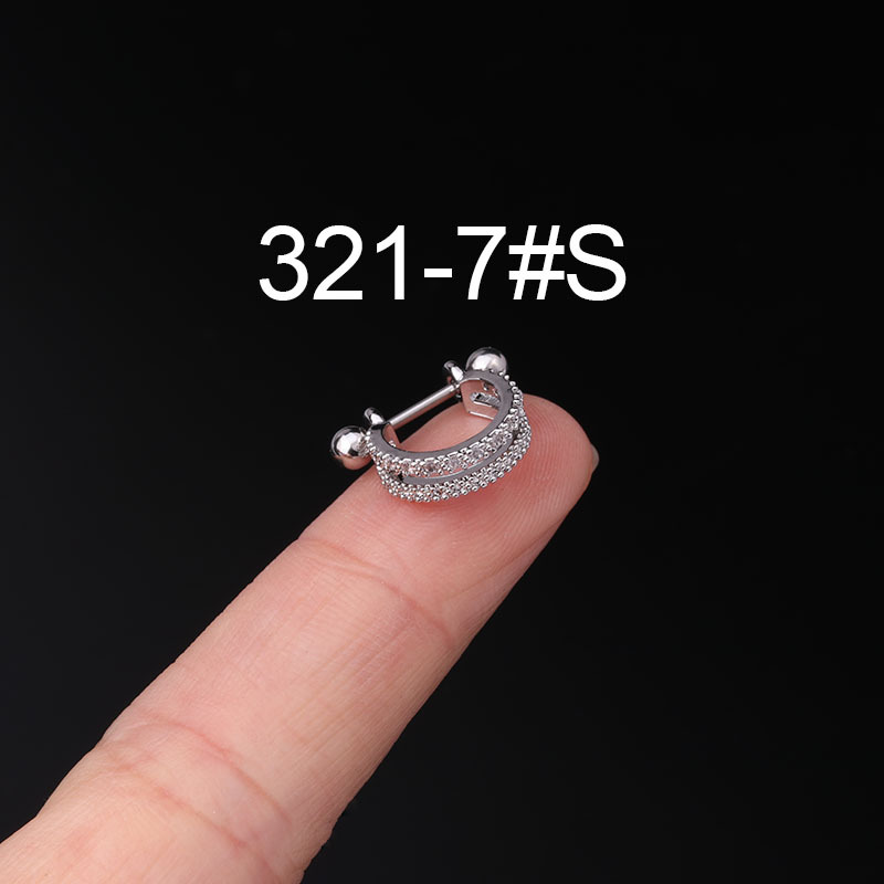 20g de acero inoxidable fina varilla piercing pendientes creativo hueso del oído uñas populares de Europa y América del tornillo bola de la torsión espárragos solo