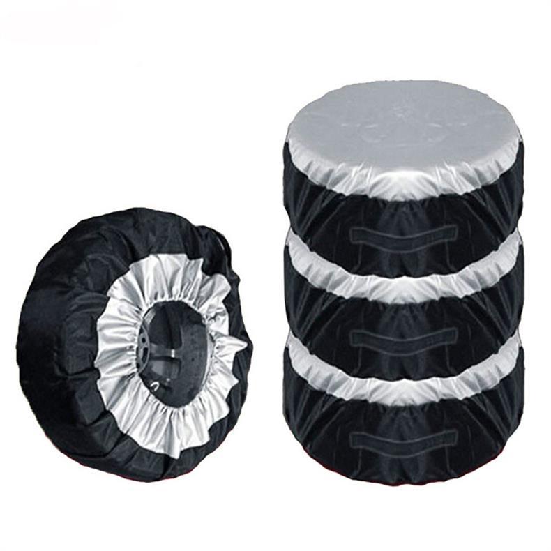 Factory Direct Sale 210D Oxford Cloth Adjustable Car Tire Cover Snow Cover Wheel Hub Spare Tire Sun Protection Dust Cover
