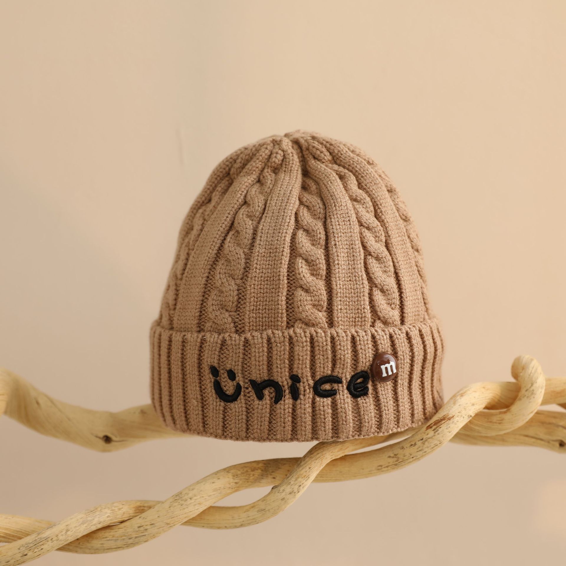 Sombreros para niños coreanos ins otoño invierno para niños letras sombreros de lana de punto para niñas oídos cálidos sombreros para bebés