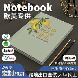 欧美风笔记本精装硬壳记事本英文版文创会议记录本子办公文具用品