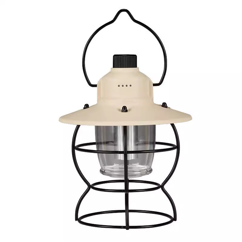 La nueva luz de campamento de iluminación exterior de Jiang Fenfa, batería de larga duración, carga, atmósfera de campamento, carpa de campamento retro, linterna