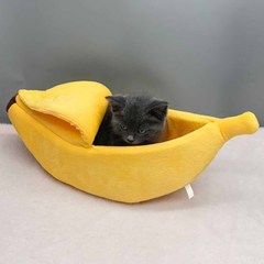 冬ペットバナナ形状保温カバー付き半密閉式深さ睡眠ソフトマットレスハムスター猫犬小屋