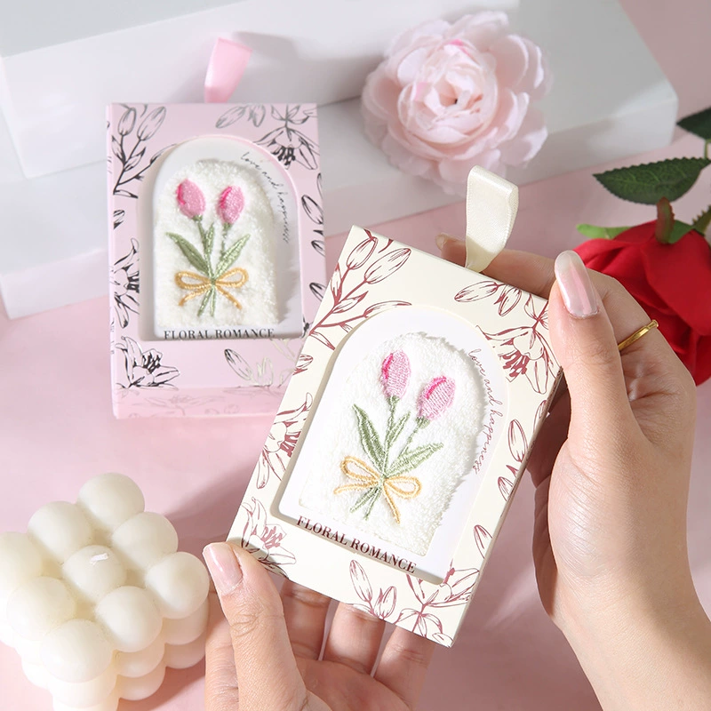[♤郁金香刺绣毛巾伴手礼单品结婚伴娘女实用小礼品母亲节活动小礼]