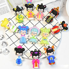 今夕何夕吹泡泡卡通公仔pvc钥匙扣配件盲盒礼品批发周边国潮风