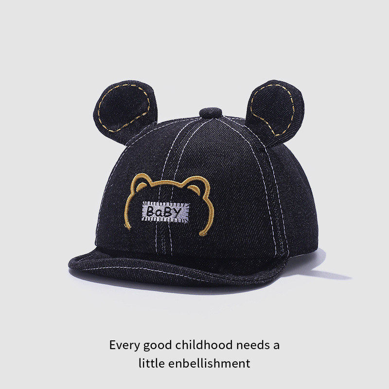 Sombreros para bebés primavera y otoño delgados sombrero de béisbol sombrero de protección solar pequeño mes vaquero hombre sombrero de visor de sol