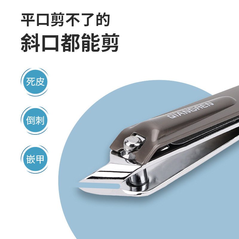 Cortaúñas fuertes cortaúñas oblicuo corte piel muerta cortaúñas puntiagudo solo tamaño grande pequeño adulto A6615