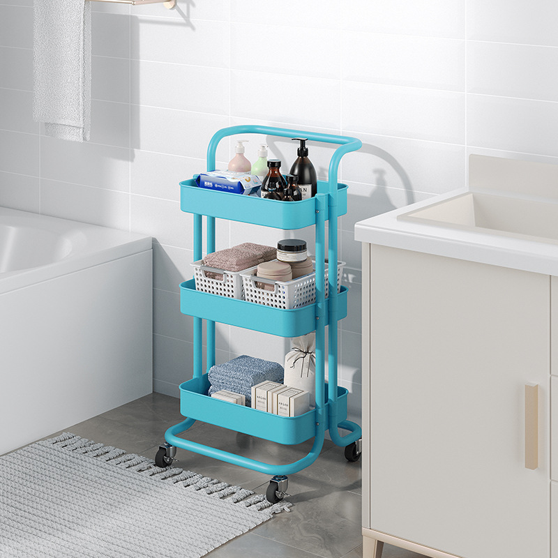 小型カート収納ラック卸売おもちゃスナックラック美容ネイルカート越境家庭用可動式収納ラック