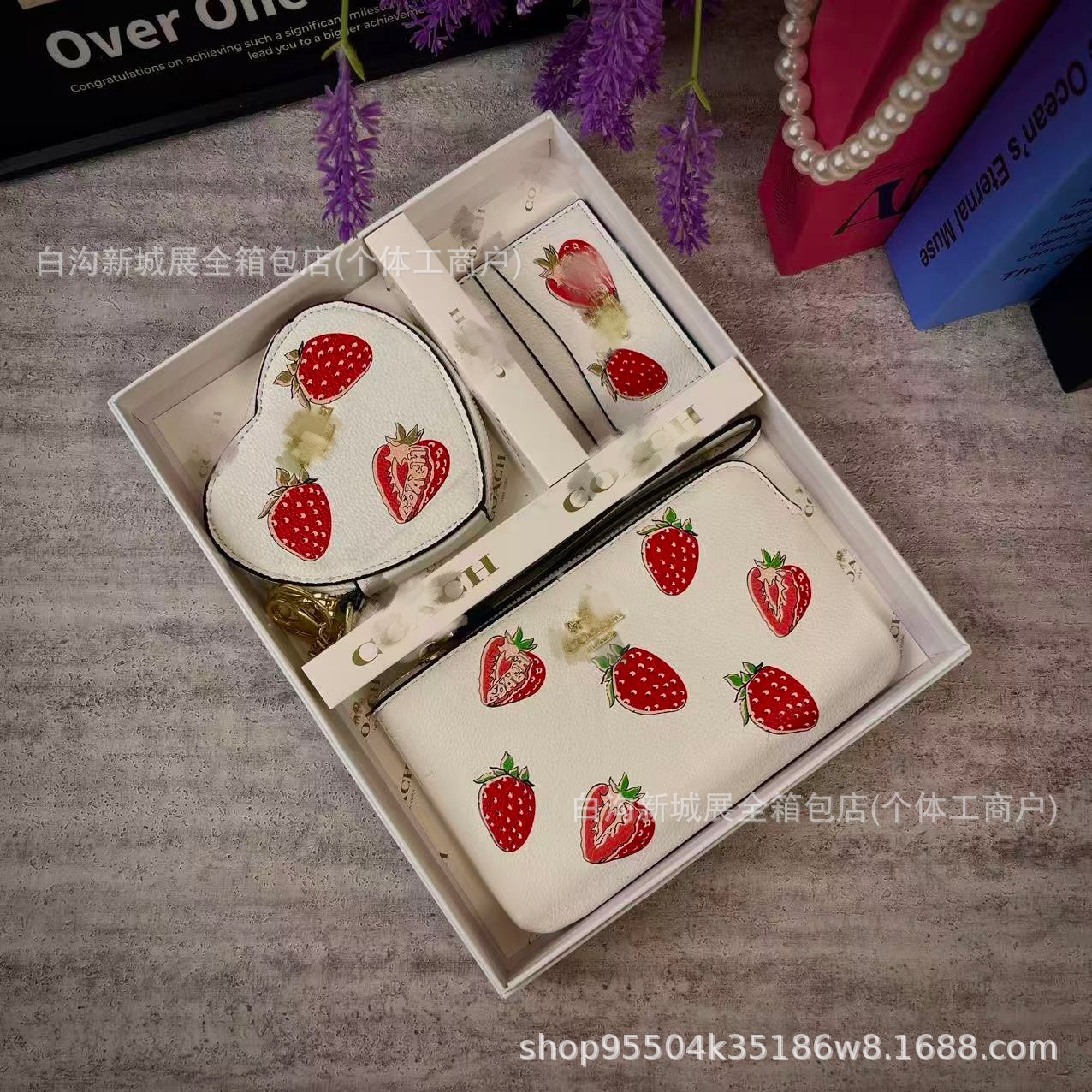 Bolsas de mujer transfronterizas lujosas de alta calidad bolsas de tarjetas de damas de moda versátil bolsas de cambio mini bolsas de tres piezas KomeCO