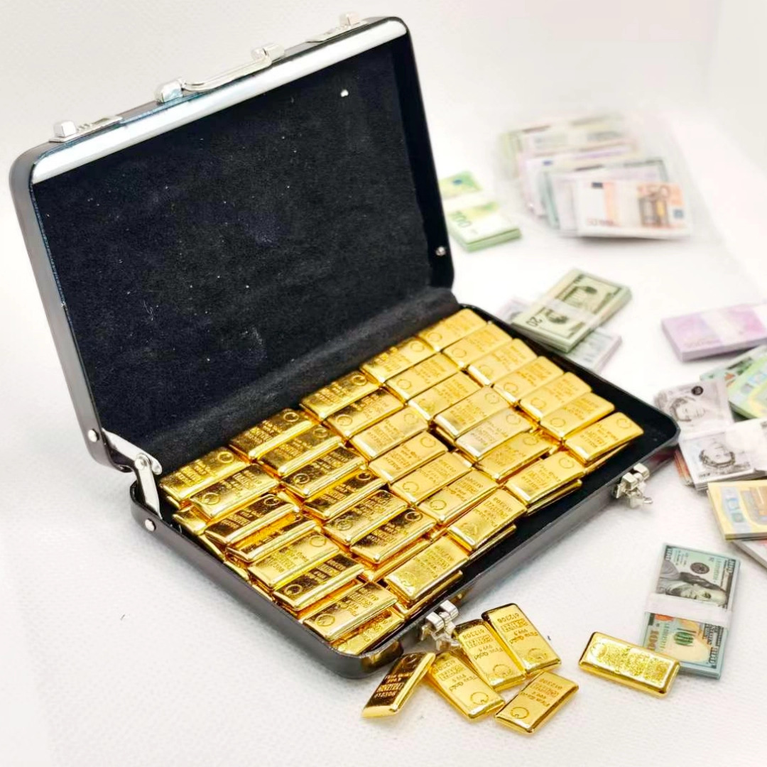 三角洲行动游戏周边干员箱子万足金条合金金砖仿真镀金迷你手提箱