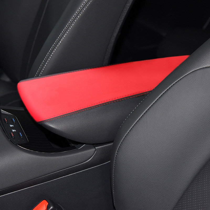 Armrest box pad – Toyota Center Console - red