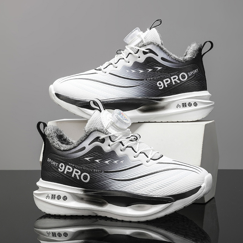 Red Rabbit 9PRO zapatos de carrera para niños estudiantes amortiguadores botón giratorio zapatos de carreras de invierno de algodón calentador zapatos de algodón