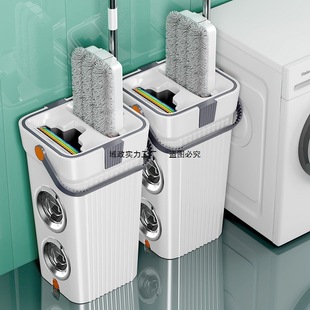 Lazy Mop for Home Use, One-Step Clean Mop, Hands-Free Flat Mop for Tiles, Dual-Use for Dry and Wet, Free Shipping Wholesale