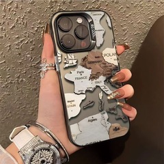 ヨーロッパ地図柄のApple 15 Pro Max、iPhone 16 Pro、ヨーロッパ・アメリカ向け14 Pro、越境17新モデル対応スマホケース