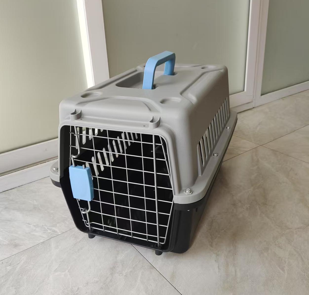 애완동물 비행 케이스(블랙 그레이) + 기저귀 장벽