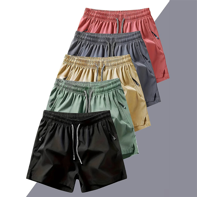 Cross-border Customized Special Edition European Code Summer Ice Silk Pants Men's Casual Sports Basketball Pants Loose Training Shorts