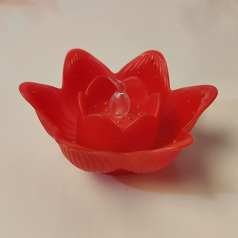 Электронный светодиодный светильник-симуляция Lotus для передней свечи Будды в храме Гуаньинь Бодхисаттвы Faile Battery Shake Lotus Lantern
