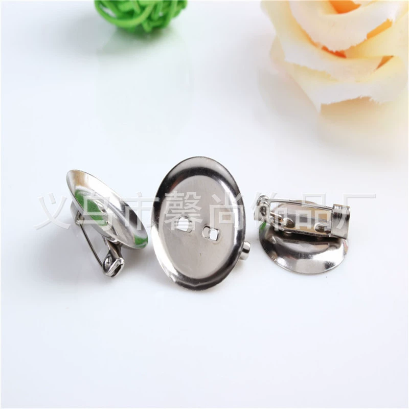 Оптовые поставки 2,0 2,5 круглый нижний лоток брошь диск pin DIY Аксессуары материал