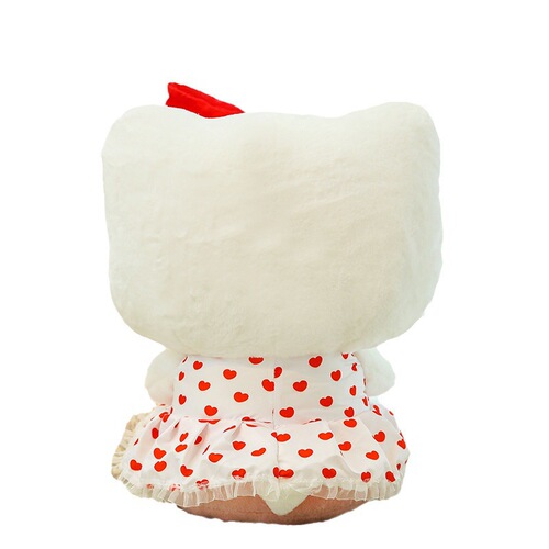 New Cartoon Heart Hello KT Cat Plush Toy Doll Girl Heart Bow Cat Pillow as a Gift for Girlfriend