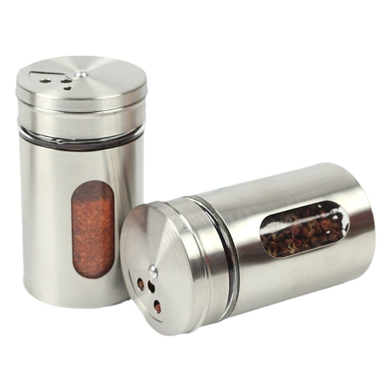Esparcidor giratorio de acero inoxidable, frasco para condimentos y barbacoa, venta directa de fábrica
