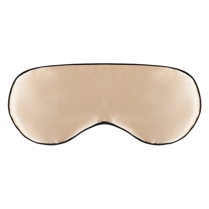 Amazon color sólido de seda de doble cara máscara de ojo de sueño cálido sombreado correa elástica viaje transpirable cubierta de ojo al por mayor