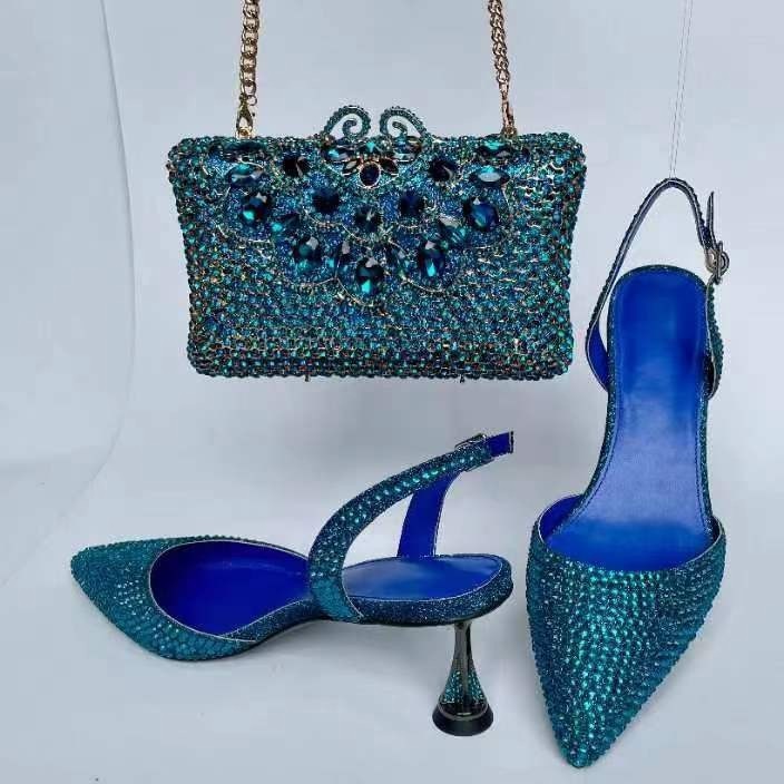 Xiyuan Amazon Aliexpress Popular Diamond-Encrusted Stiletto High Heels Women's Fashion Banquet Crystal Sandals Spring and Summer