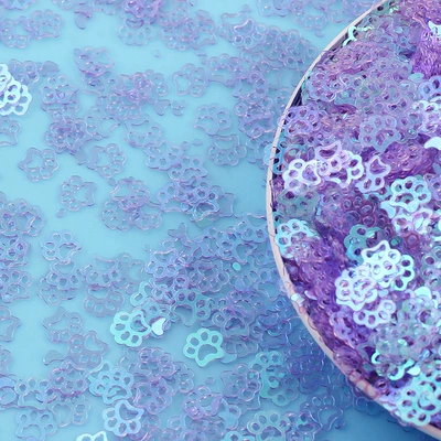 cream transparent sequins bubble glue — Dırnaq bəzəkləri - clear-purple-sieve