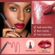 QIBEST cross-border non-stick cup non-fading mirror matte matte matte lip glaze lasting lip line suit three-in-one makeup